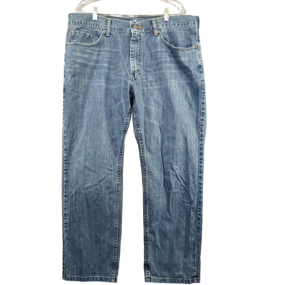 Urban Pipeline Men's Regular Fit Straight Leg Jeans Blue 38x30 Stone Wash
